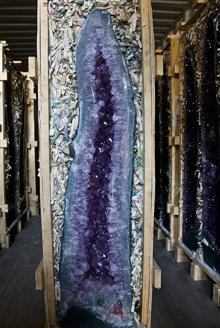 Assorted amethyst cathedrals. Brazil 