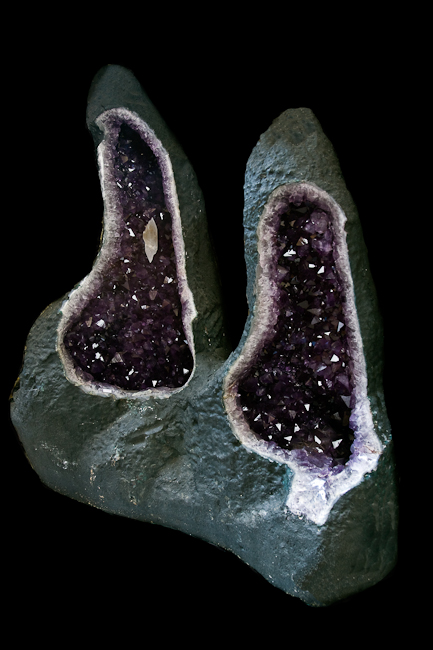 Twin amethyst cathedral formation. Brazil 